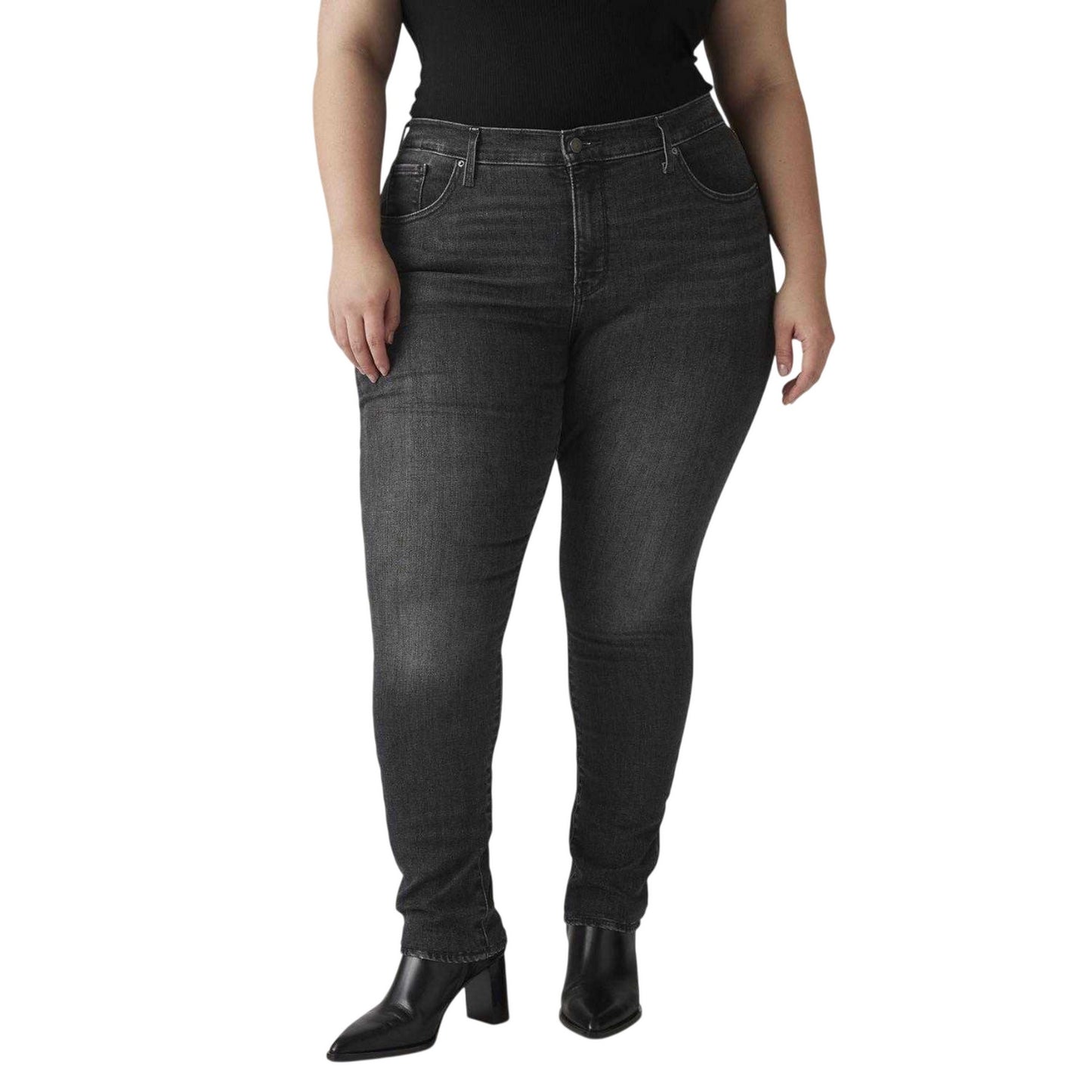 Black - Side - Levis Womens-Ladies 311 Shaping Skinny Jeans