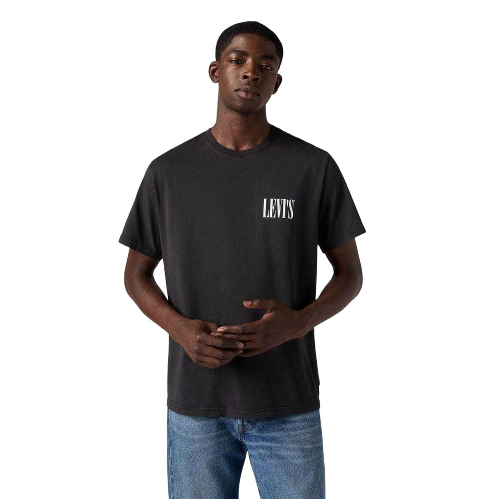 Black - Front - Levis Mens Graphic Relaxed Fit T-Shirt