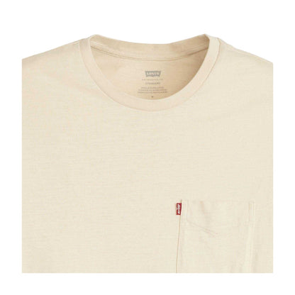 Cream - Side - Levis Mens Classic Chest Pocket T-Shirt