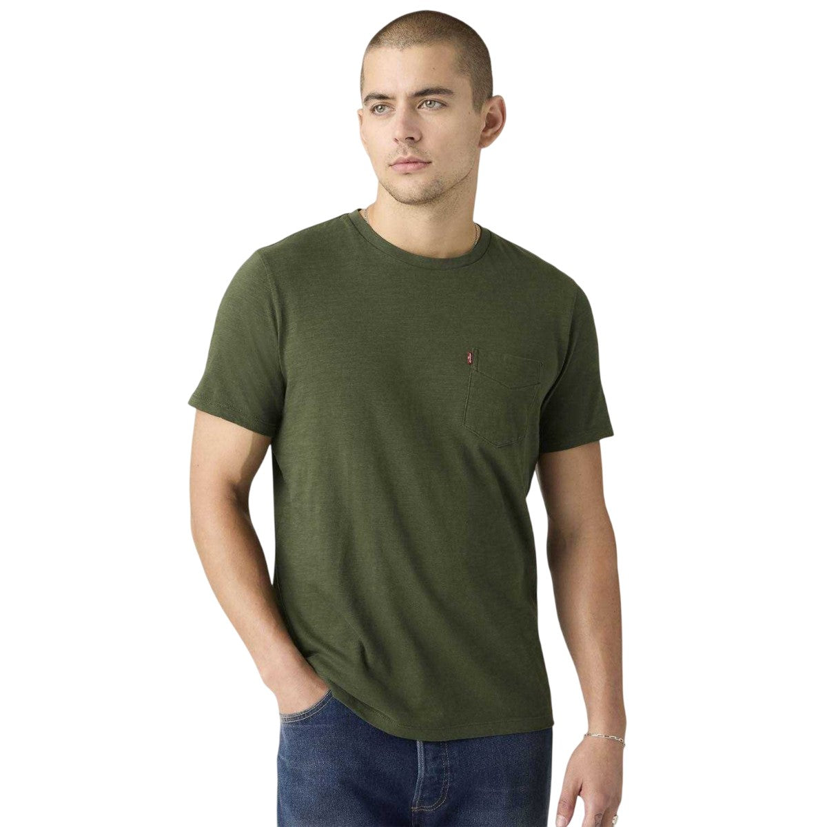 Green - Front - Levis Mens Classic Chest Pocket T-Shirt
