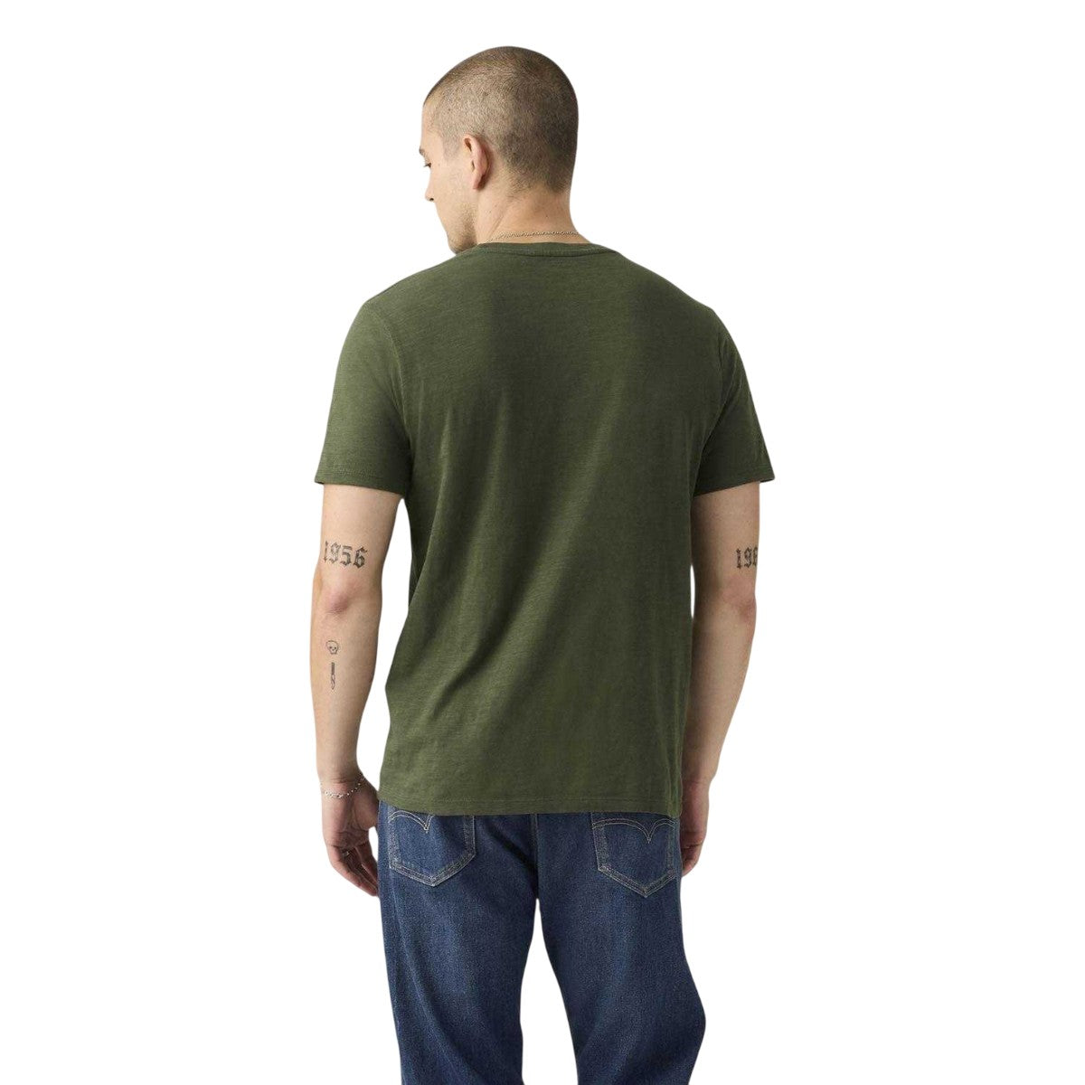 Green - Back - Levis Mens Classic Chest Pocket T-Shirt