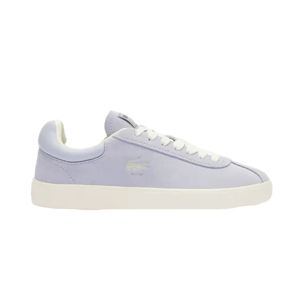 Light Blue - Back - Lacoste Womens-Ladies Baseshot Suede Trainers