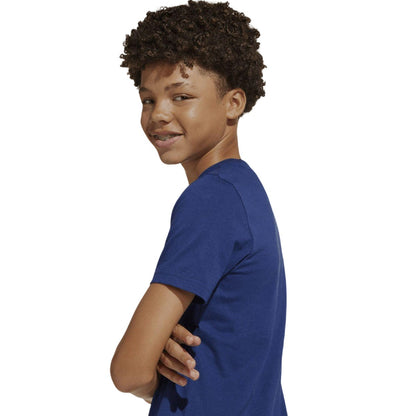 Blue - Side - Adidas Childrens-Kids Monogram T-Shirt