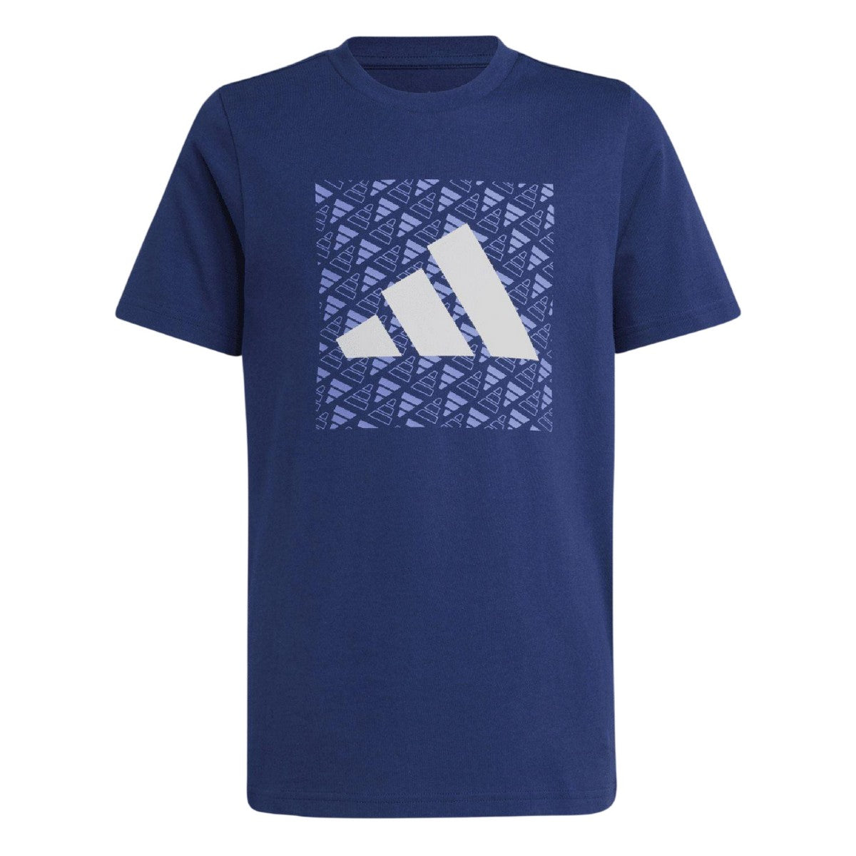 Blue - Front - Adidas Childrens-Kids Monogram T-Shirt