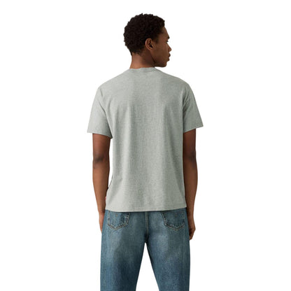 Grey - Back - Levis Mens Distressed Relaxed Fit T-Shirt