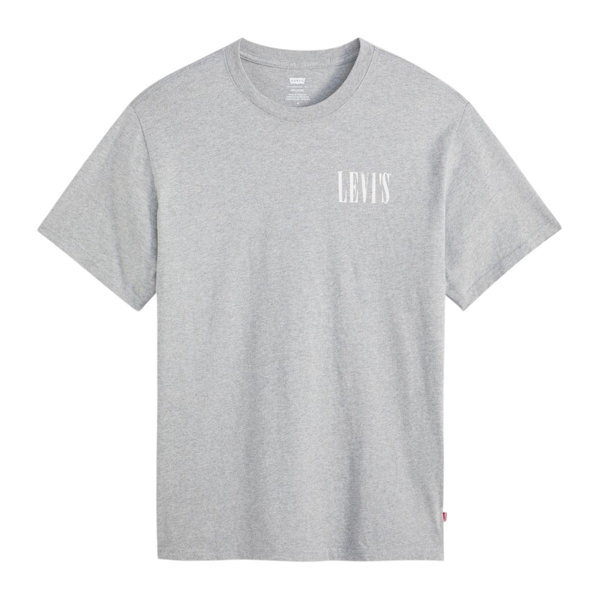 Grey - Front - Levis Mens Distressed Relaxed Fit T-Shirt