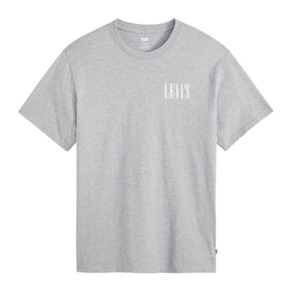 Grey - Front - Levis Mens Distressed Relaxed Fit T-Shirt