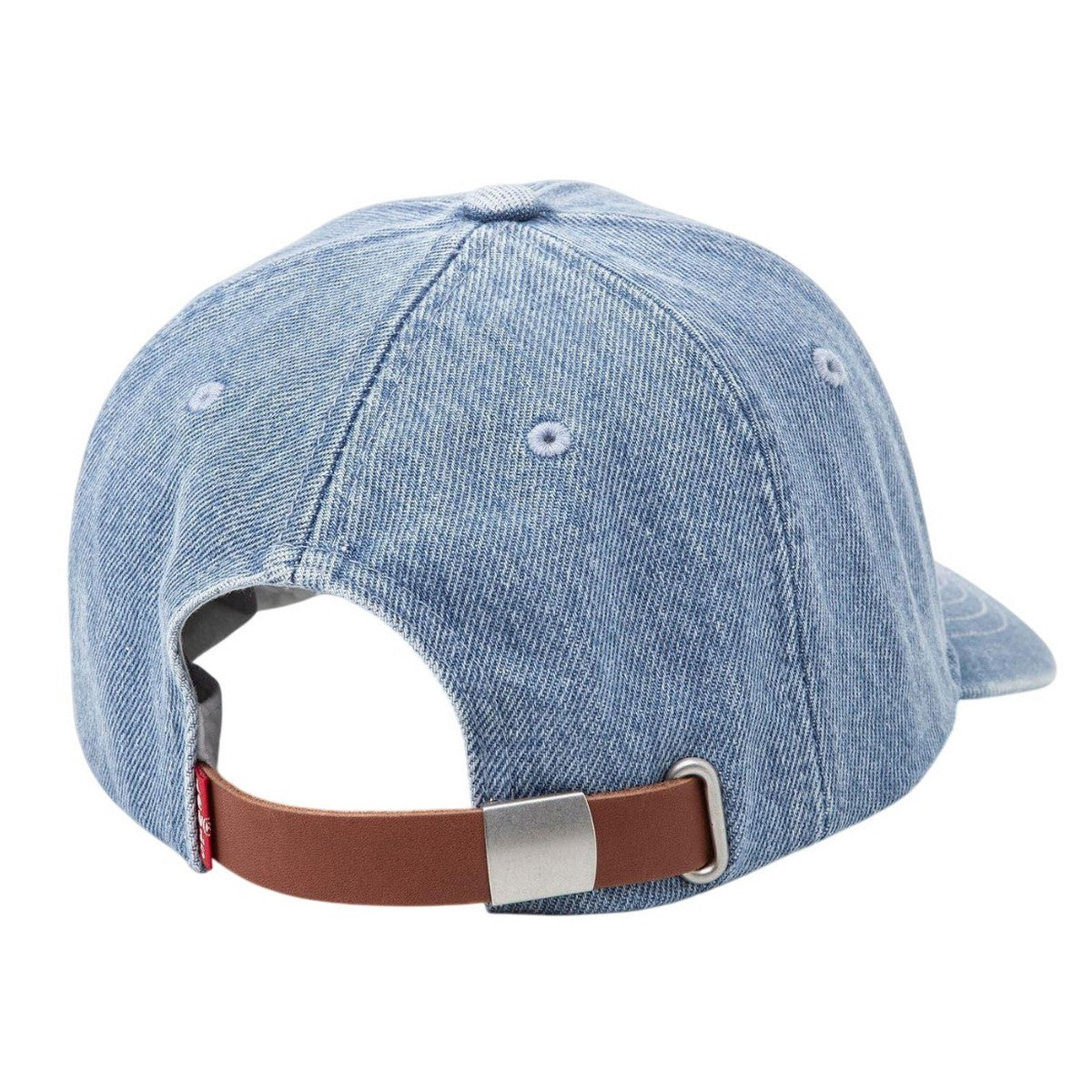 Blue - Back - Levis Essential Leather Patch Baseball Cap