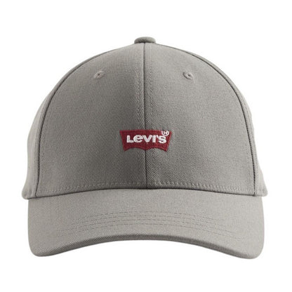 Grey - Front - Levis Housemark Flex Fit Baseball Cap