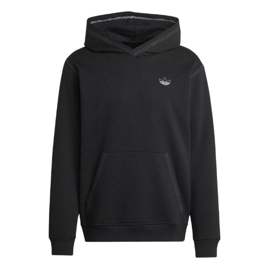 Black - Front - Adidas Mens Originals Script Hoodie