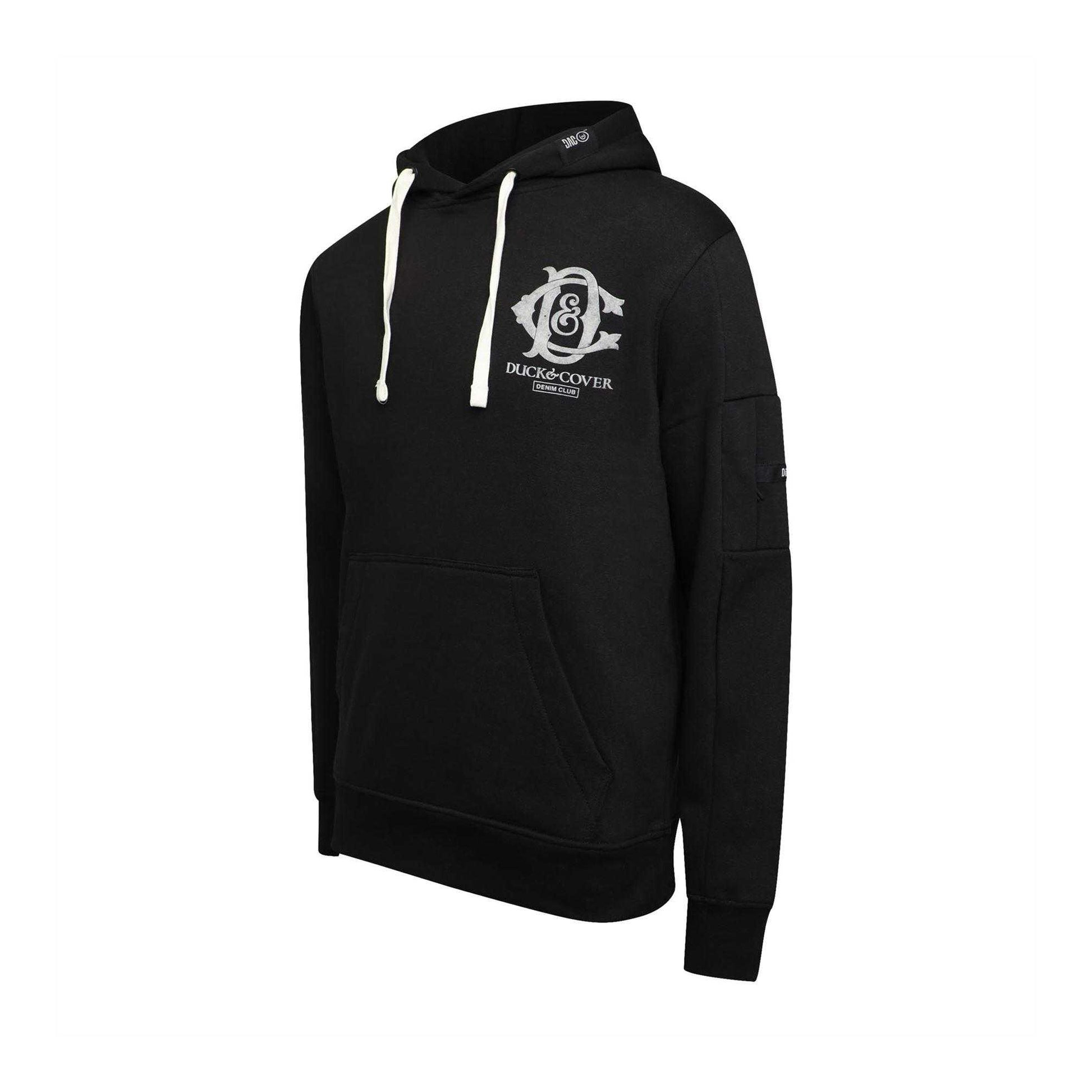 Black - Side - Duck and Cover Mens Randolph Hoodie