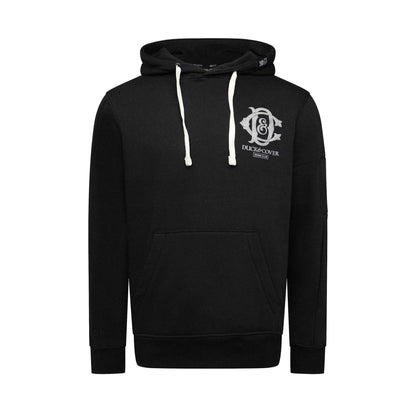 Black - Front - Duck and Cover Mens Randolph Hoodie