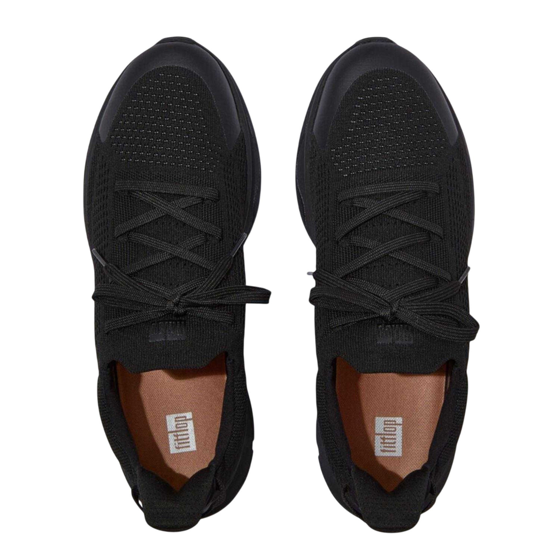 Black - Side - FitFlop Womens-Ladies Vitamin FFX Knitted Trainers