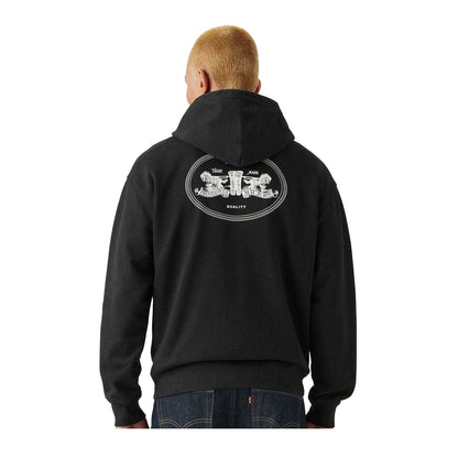 Black - Back - Levis Mens Batwing Relaxed Fit Hoodie