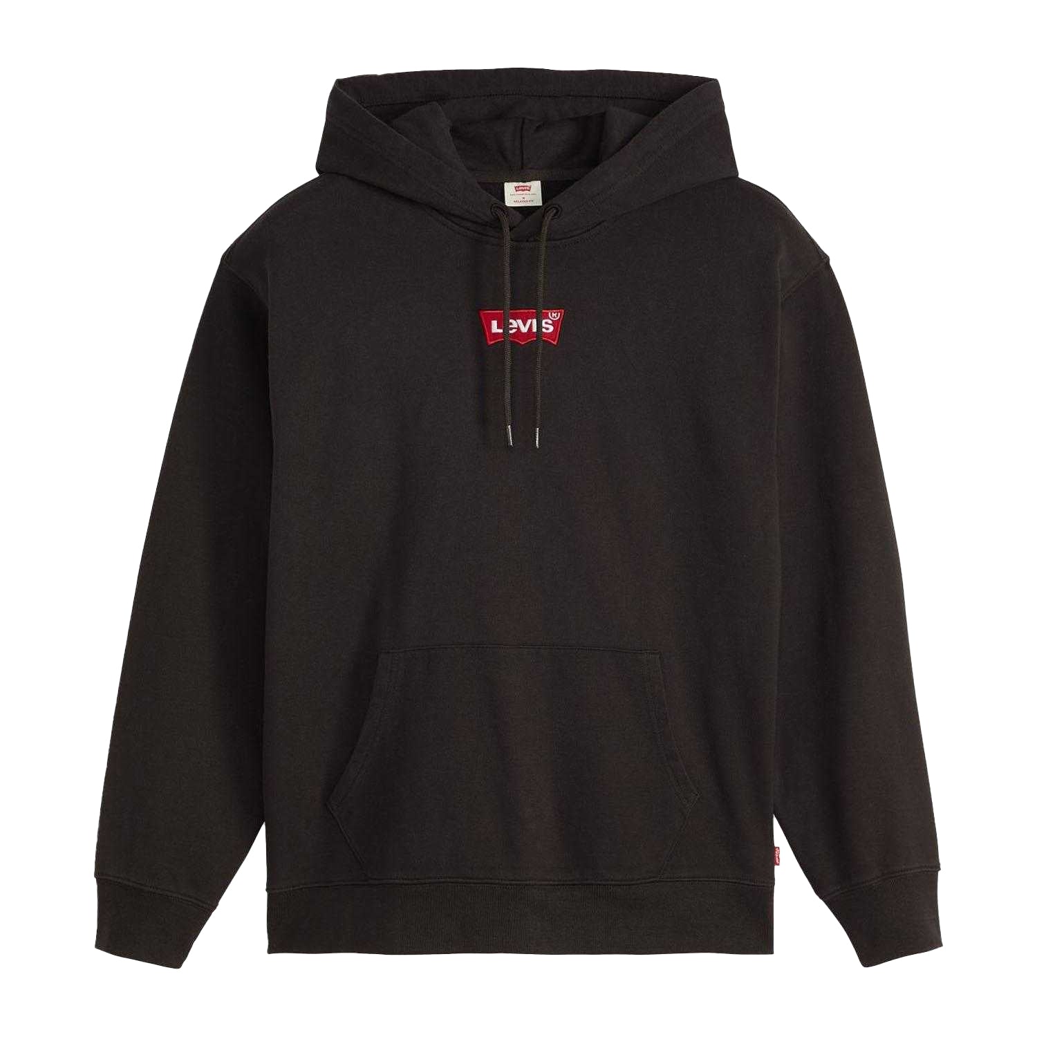 Black - Front - Levis Mens Batwing Relaxed Fit Hoodie