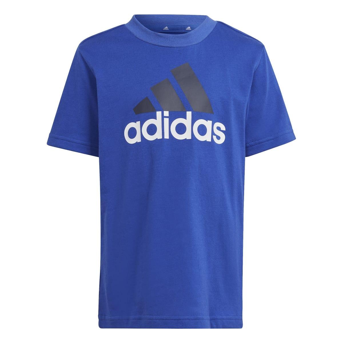Blue - Front - Adidas Childrens-Kids Essentials Logo T-Shirt & Shorts Set