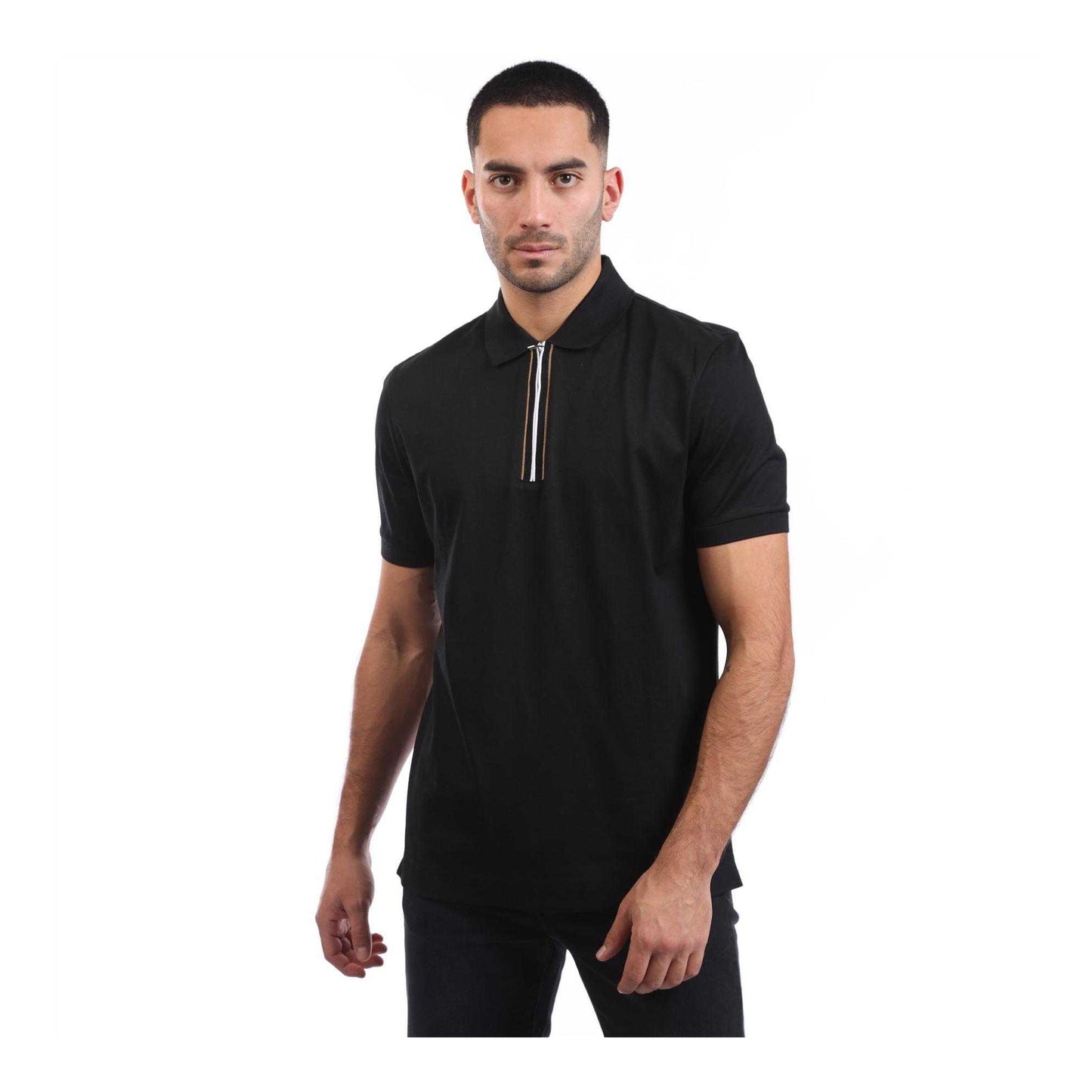 Black - Front - Boss Mens H-Paras 65 Polo Shirt