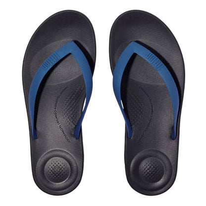 Blue - Side - Fit Flop Mens Ergonomic Flip Flops