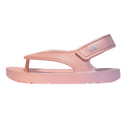 Pink - Back - Fit Flop Childrens-Kids Iridescent iQushion Flip Flops