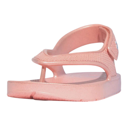 Pink - Front - Fit Flop Childrens-Kids Iridescent iQushion Flip Flops
