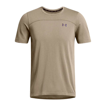Brown - Front - Under Armour Mens Wordmarks UA Rush Seamless T-Shirt