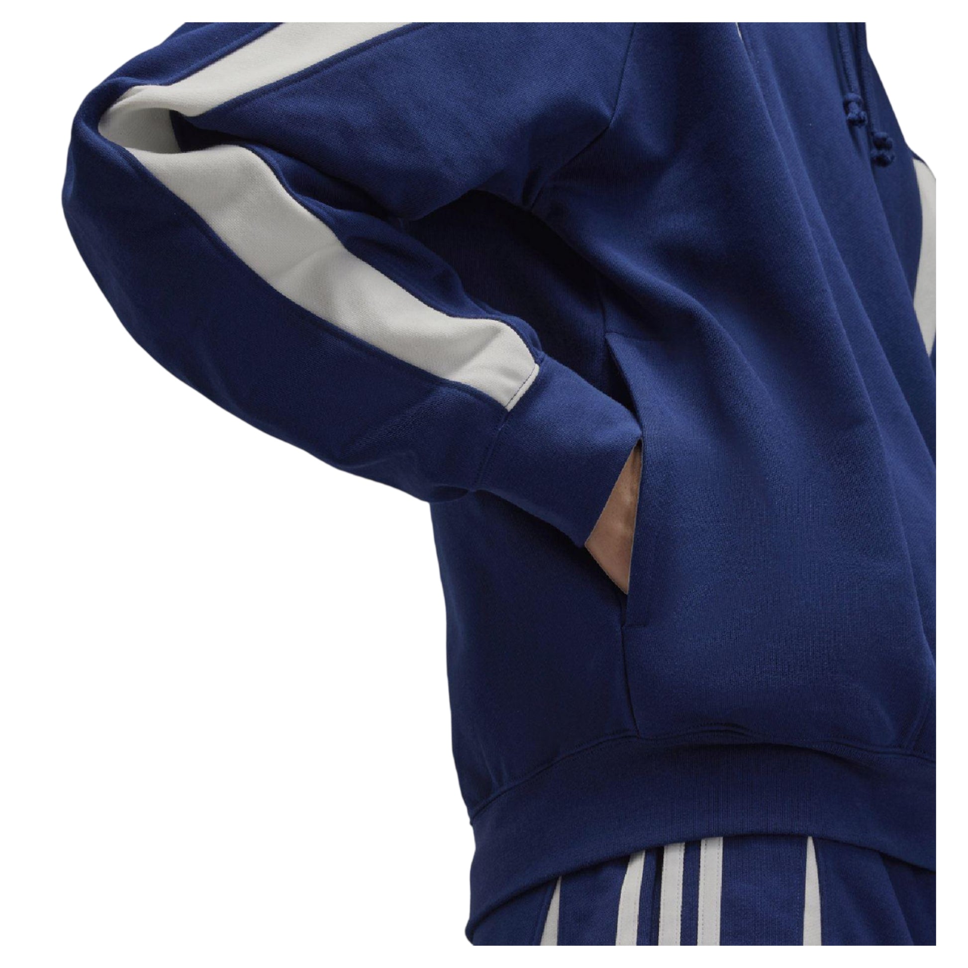 Blue - Side - Y-3 Unisex Adult Contrast Line Hoodie