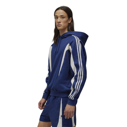 Blue - Pack Shot - Y-3 Unisex Adult Contrast Line Hoodie