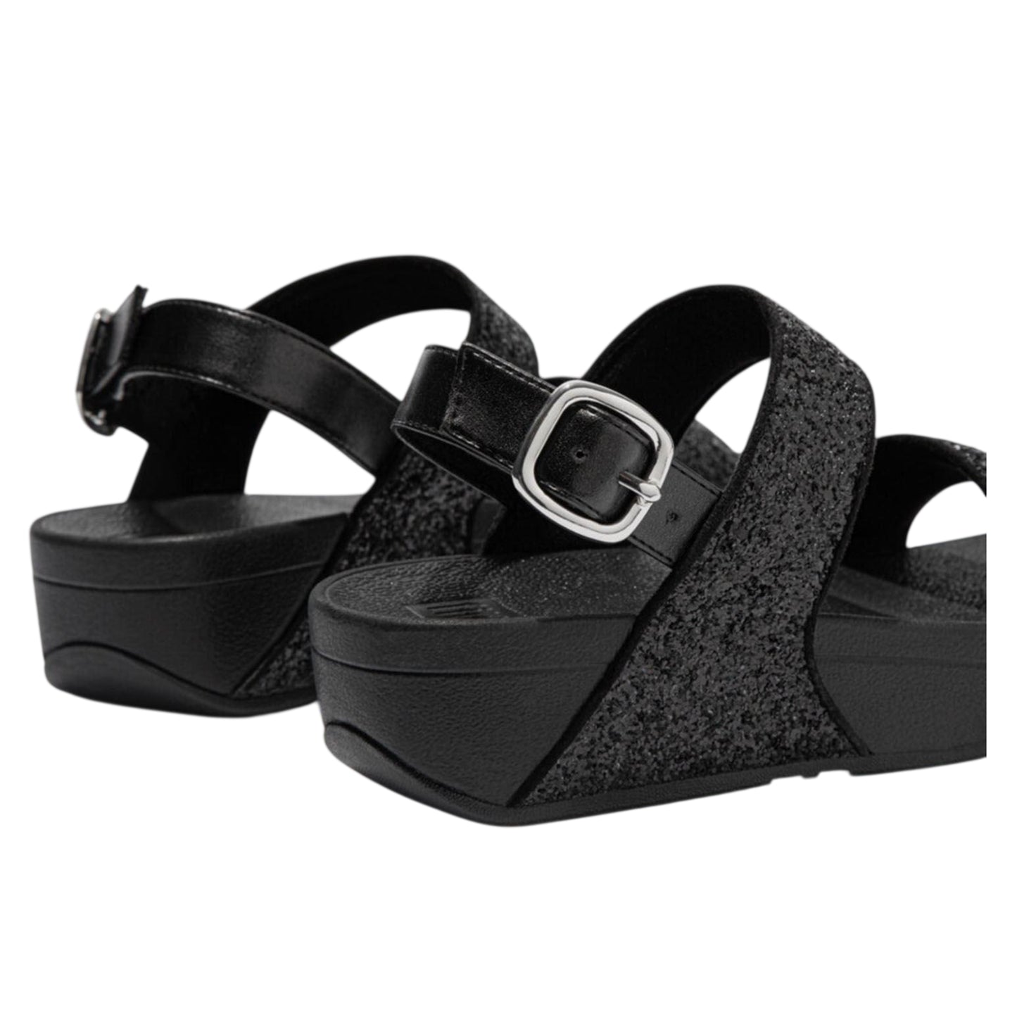 Black - Lifestyle - Fit Flop Womens-Ladies Lulu Glitter Backstrap Sandals