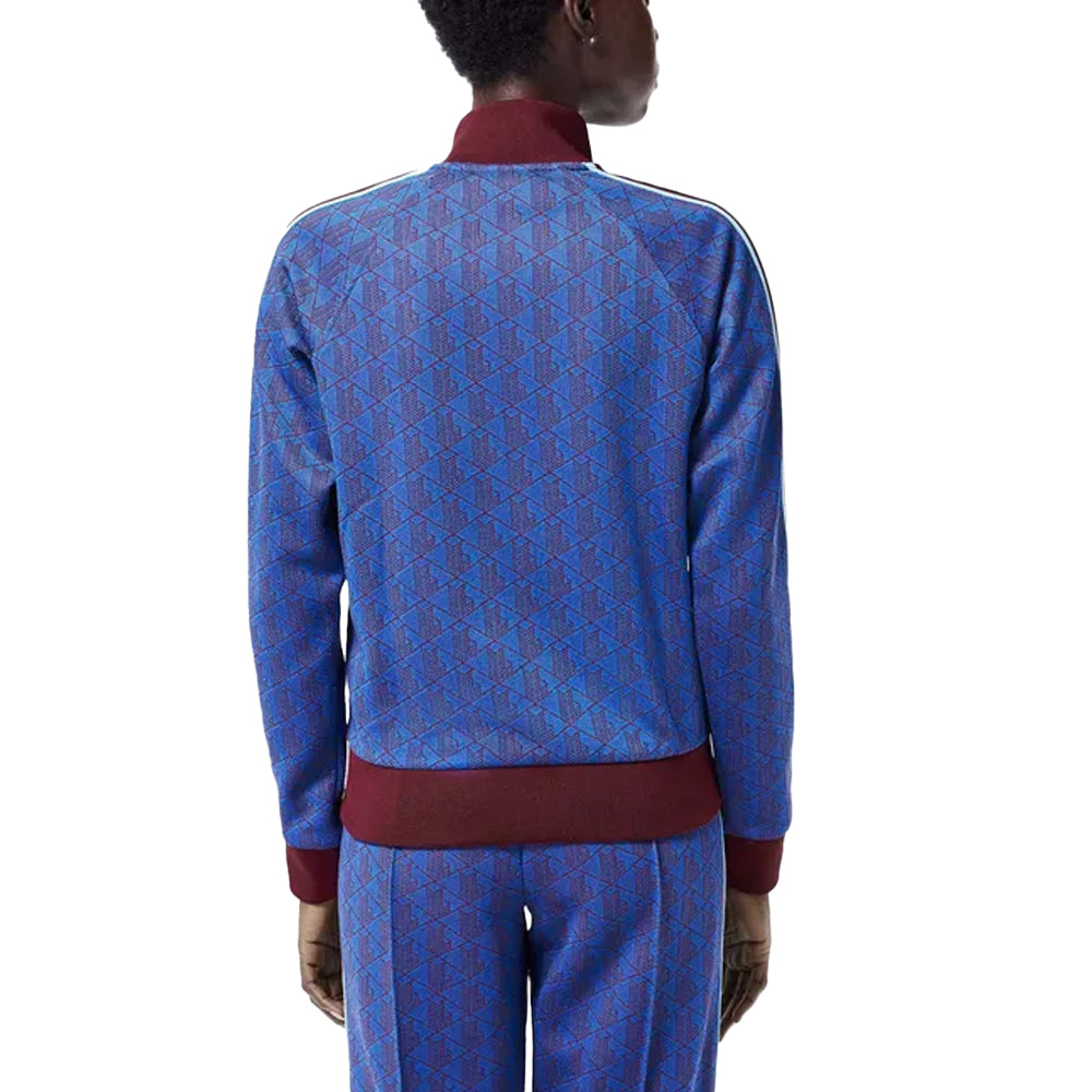 Blue-Burgundy - Back - Lacoste Womens-Ladies Paris High-Neck Jacket