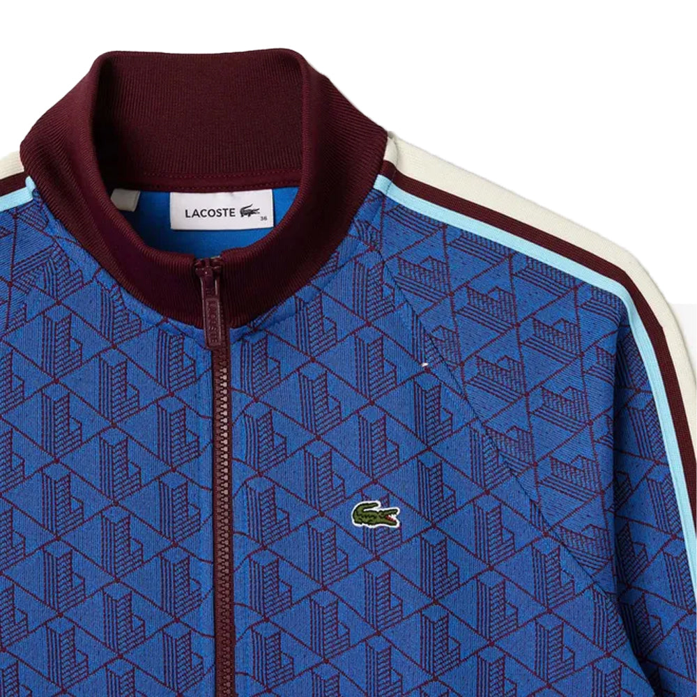 Blue-Burgundy - Lifestyle - Lacoste Womens-Ladies Paris High-Neck Jacket
