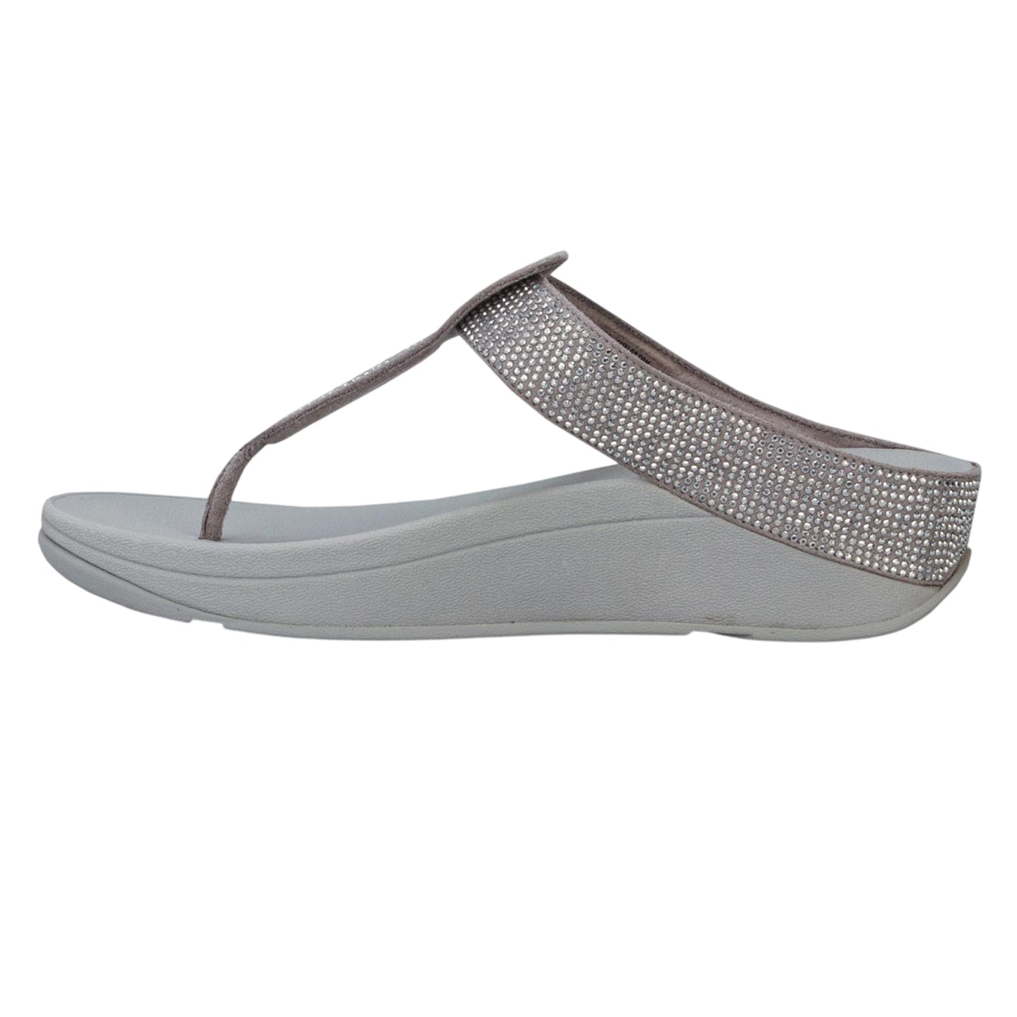 Silver - Side - Fit Flop Womens-Ladies Isabelle Toe Post Sandals