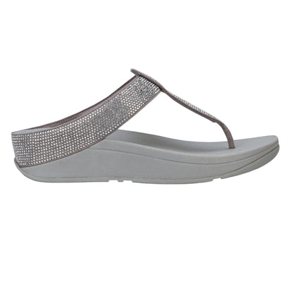 Silver - Lifestyle - Fit Flop Womens-Ladies Isabelle Toe Post Sandals