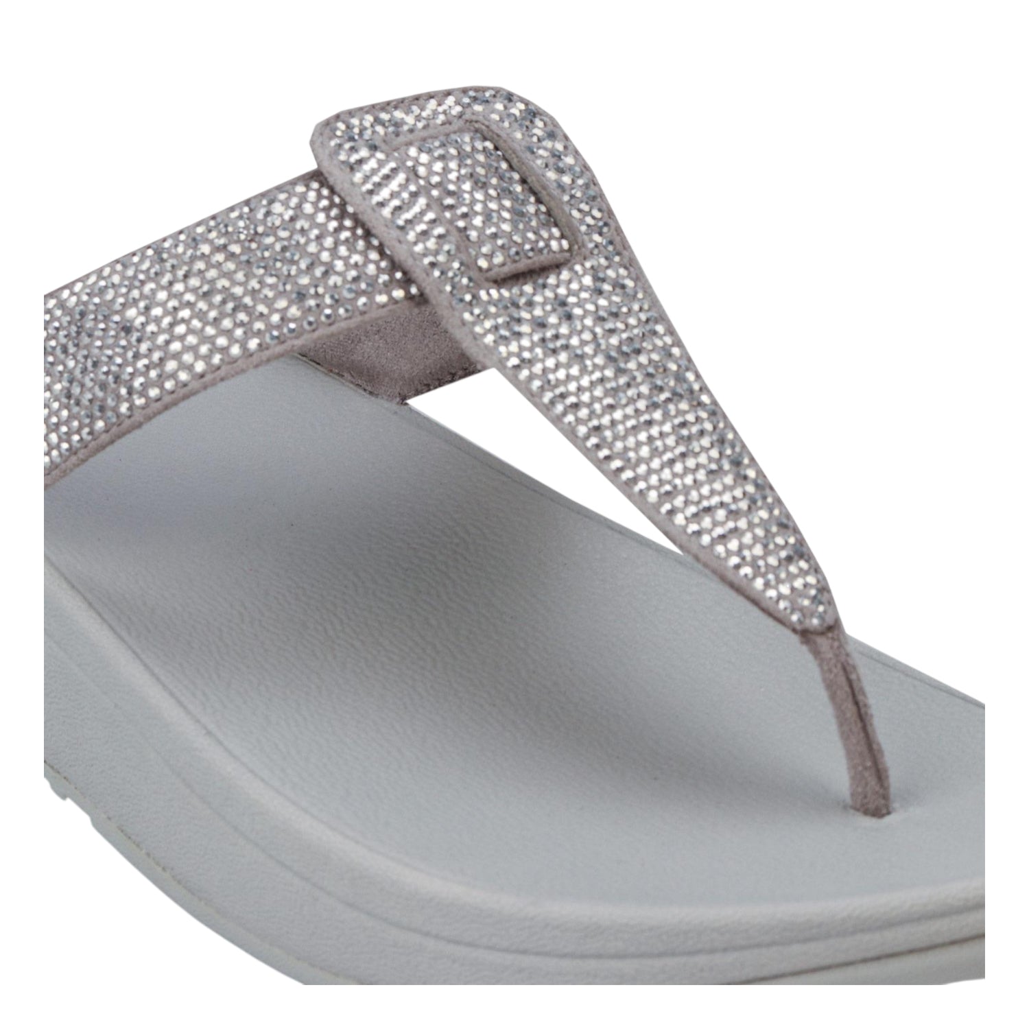 Silver - Pack Shot - Fit Flop Womens-Ladies Isabelle Toe Post Sandals