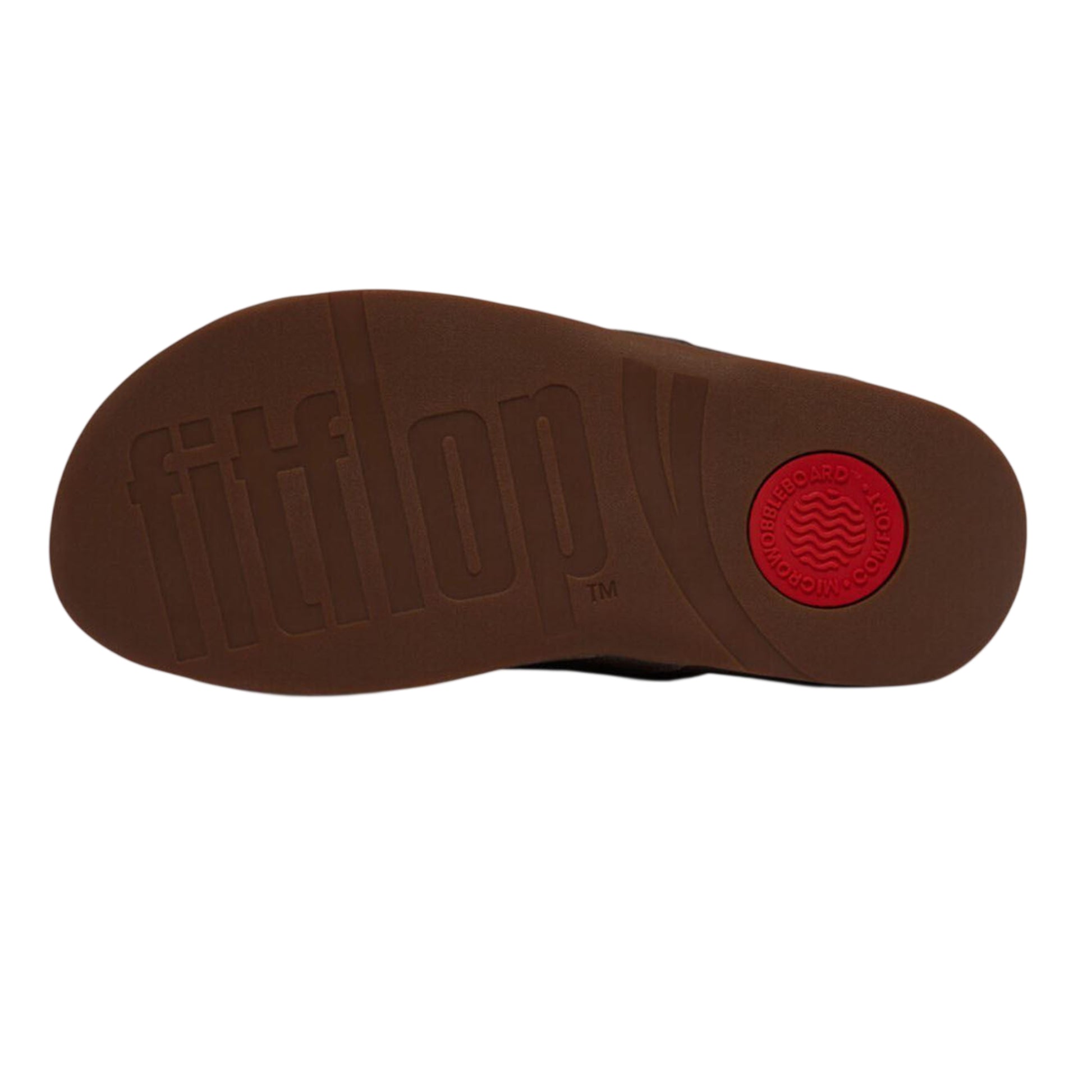 Brown - Pack Shot - Fit Flop Mens Freeway Leather Pool Sliders
