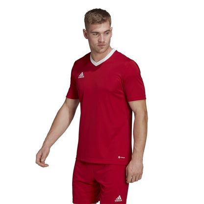 Red - Side - Adidas Mens Entrada 22 Jersey
