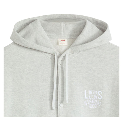 Grey - Side - Levis Mens Alder Bomber Hoodie