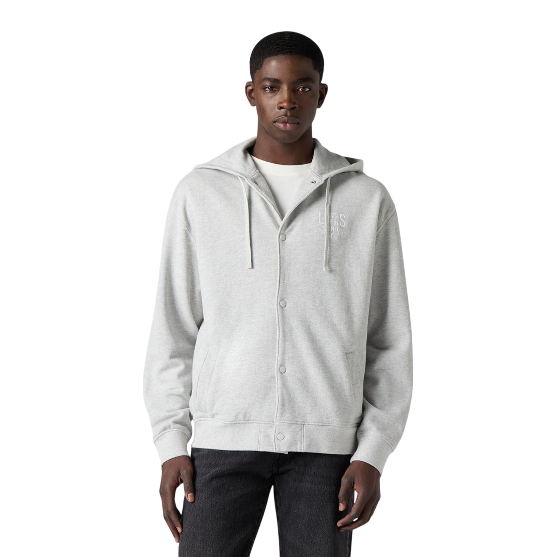 Grey - Lifestyle - Levis Mens Alder Bomber Hoodie