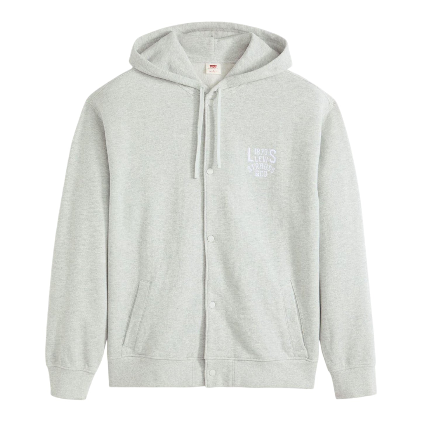 Grey - Front - Levis Mens Alder Bomber Hoodie
