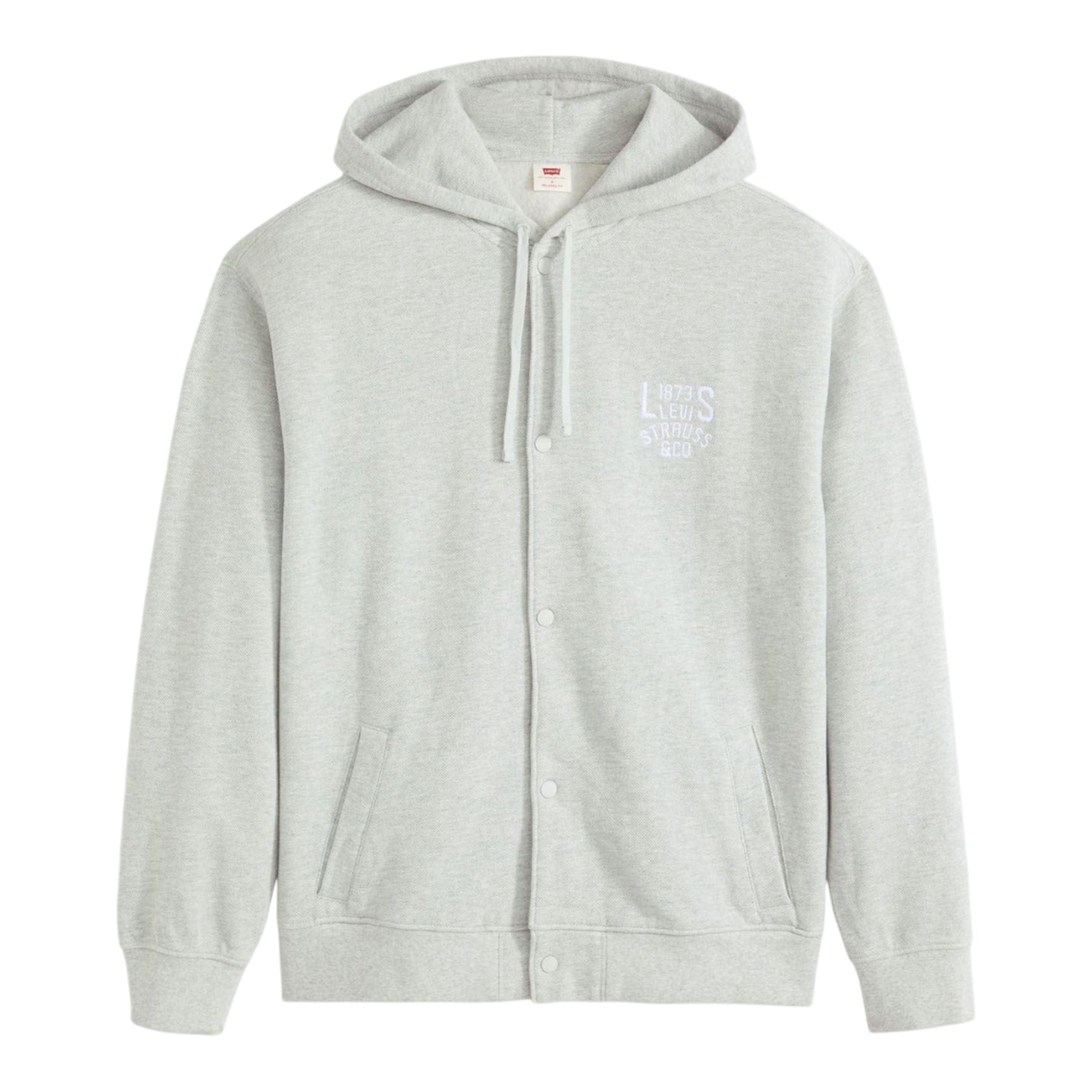 Grey - Front - Levis Mens Alder Bomber Hoodie