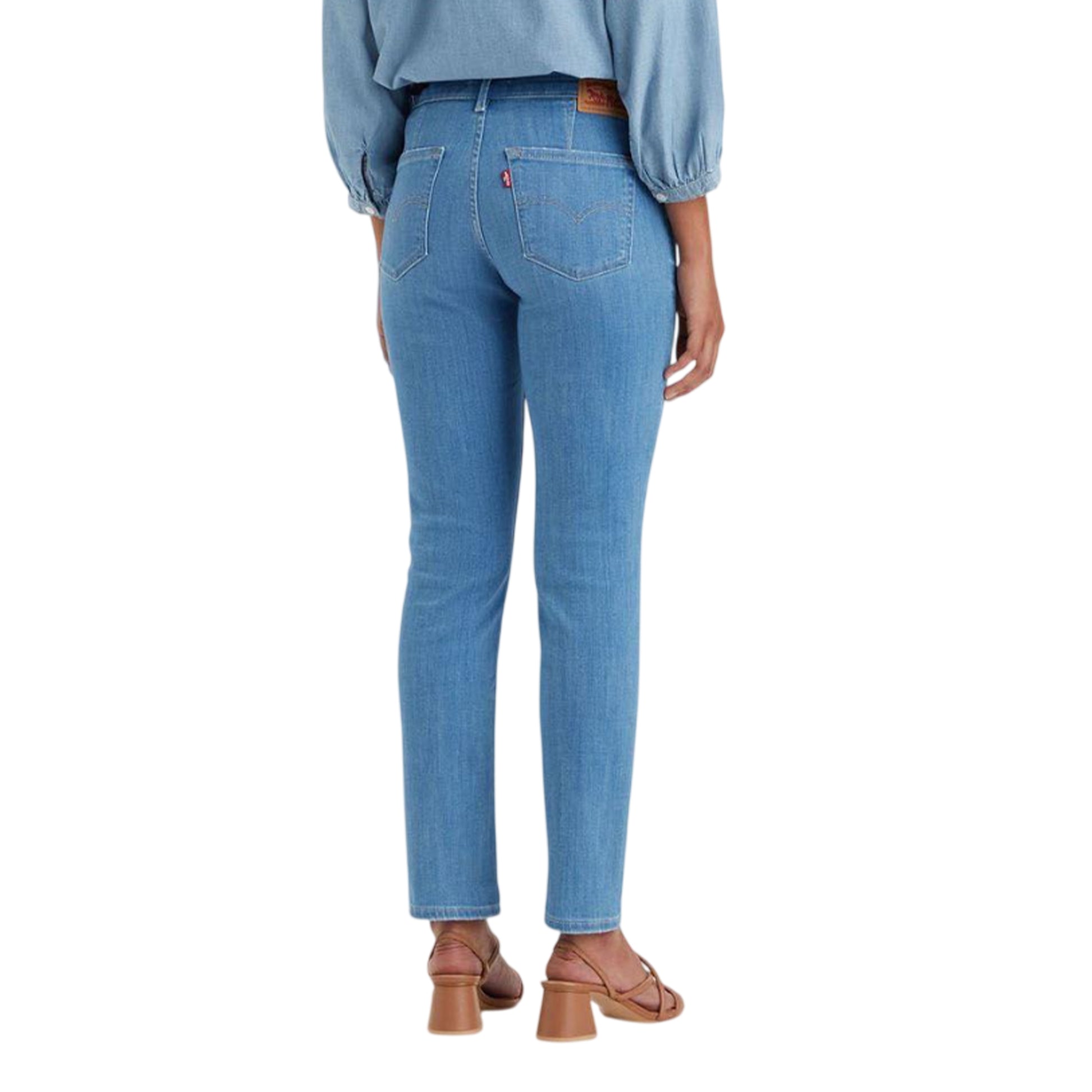 Blue - Back - Levis Womens-Ladies 712 Slim Jeans
