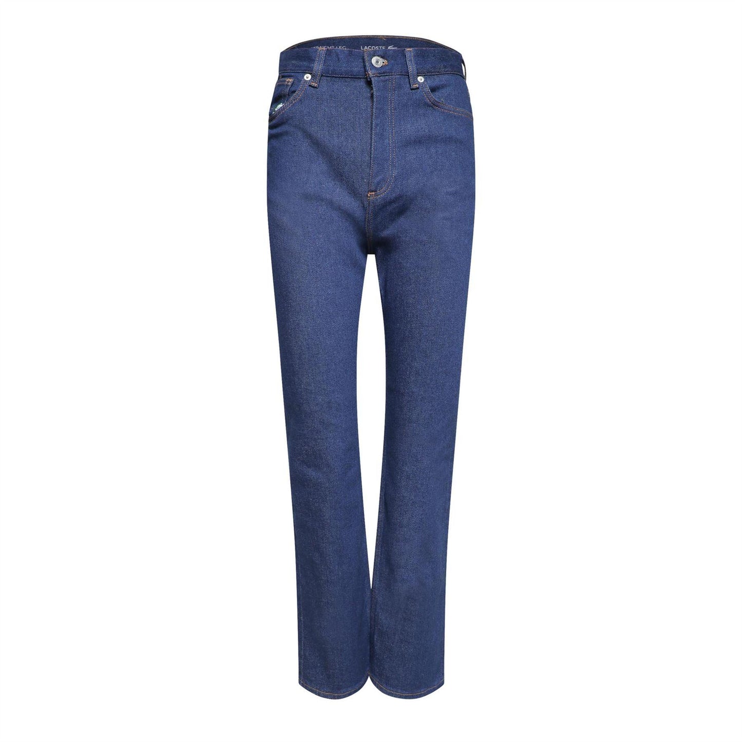 Blue - Front - Lacoste Womens-Ladies High Waist Flared Jeans