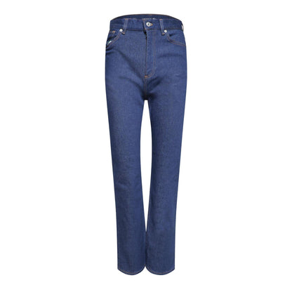 Blue - Front - Lacoste Womens-Ladies High Waist Flared Jeans
