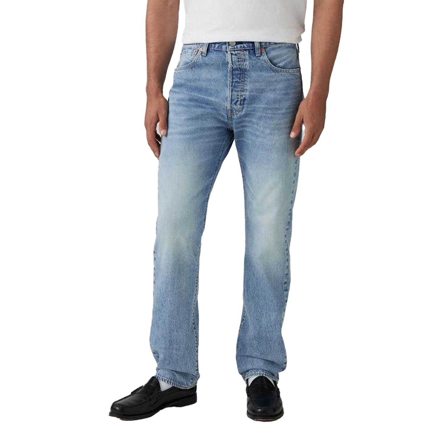 Blue - Side - Levis Mens 501 Original Low On Sleep Jeans