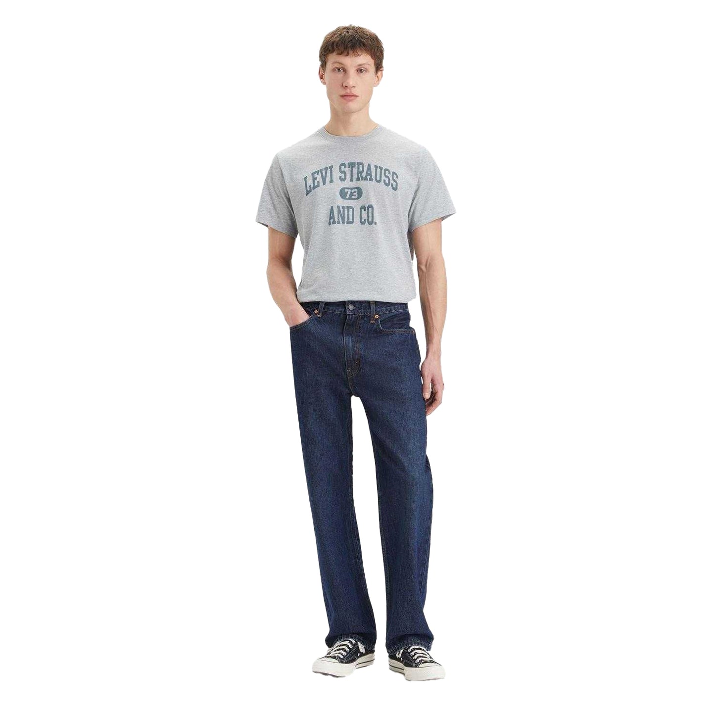 Blue - Side - Levis Mens 565 Straight Leg Jeans