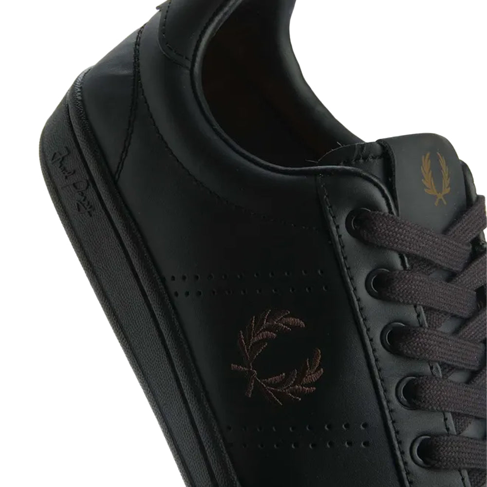 Black - Lifestyle - Fred Perry Unisex Adult B721 Leather Trainers