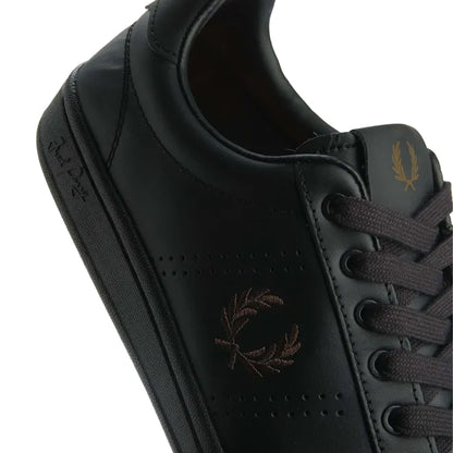 Black - Lifestyle - Fred Perry Unisex Adult B721 Leather Trainers