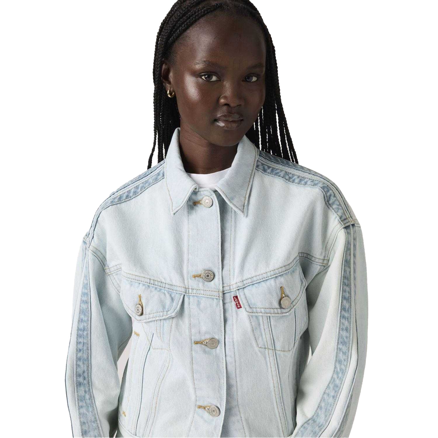 Blue - Side - Levis Womens-Ladies Trucker Jacket