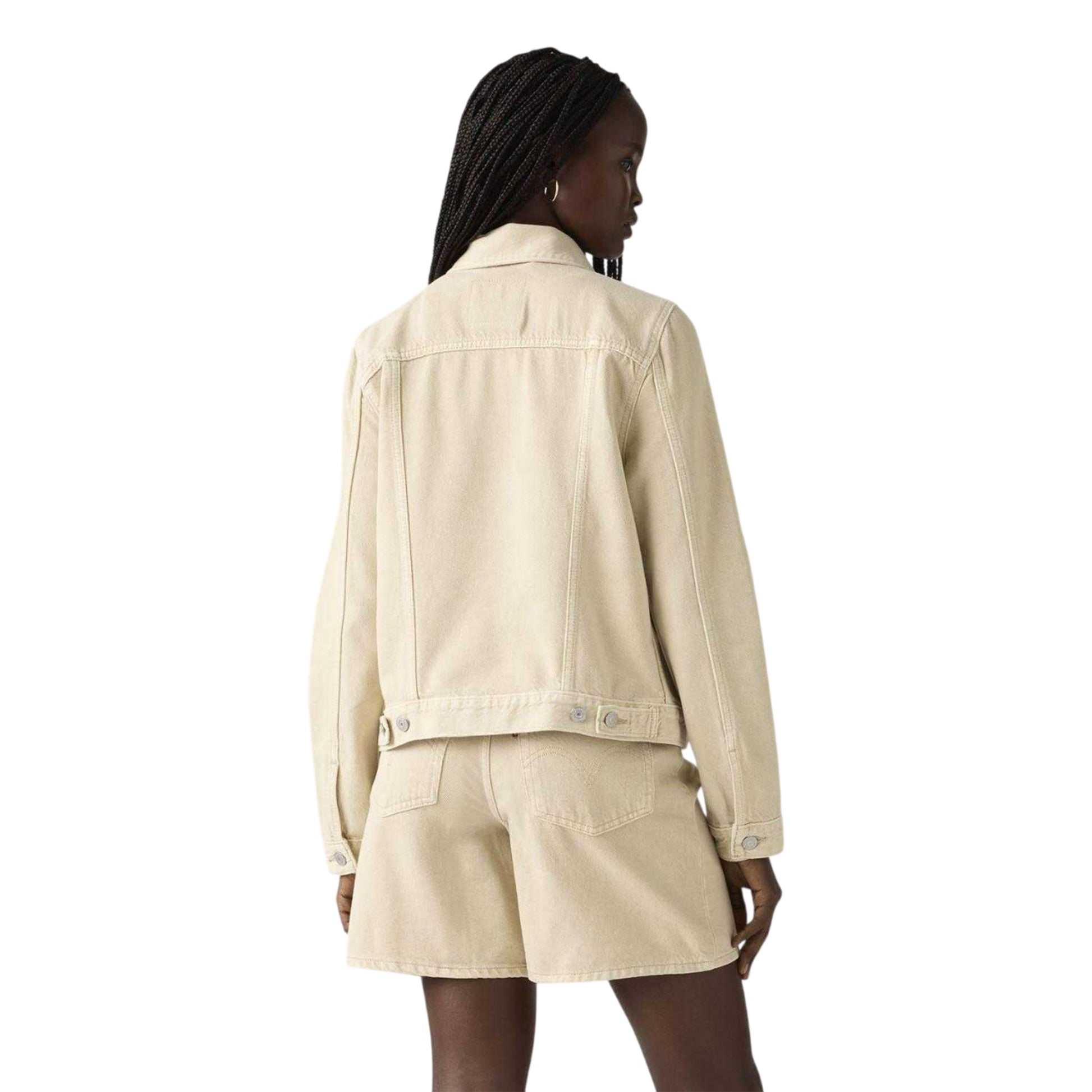 Beige - Back - Levis Womens-Ladies Original Trucker Jacket