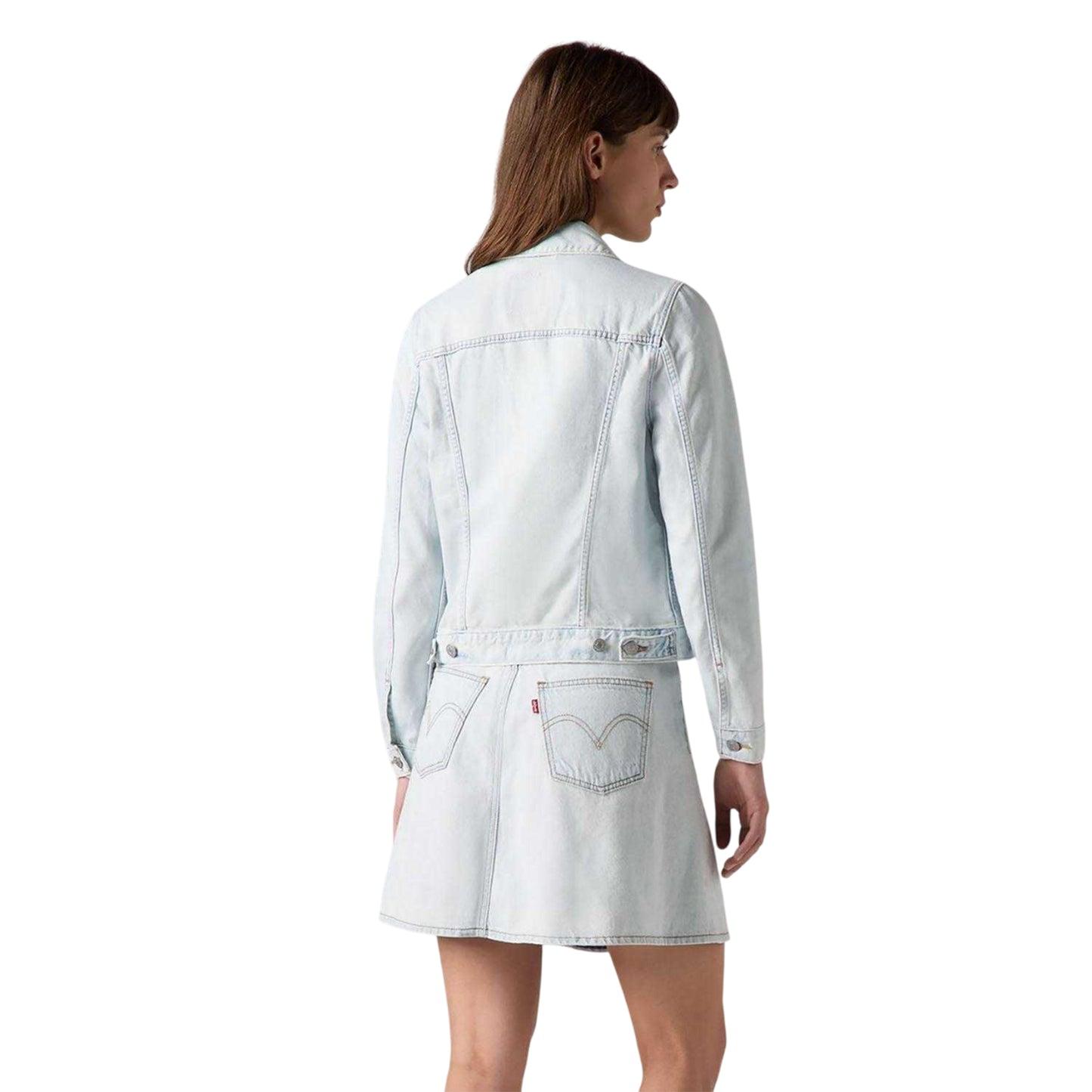 Blue - Back - Levis Womens-Ladies Original Trucker Jacket