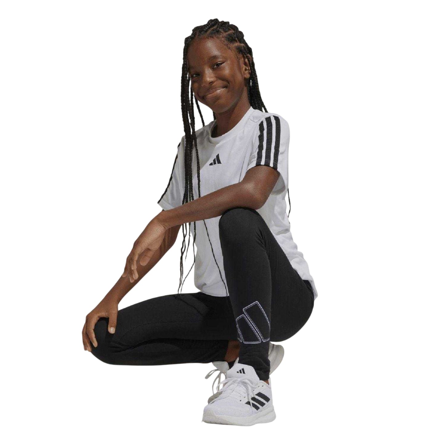 Black - Lifestyle - Adidas Girls Single Jersey Tight Leggings